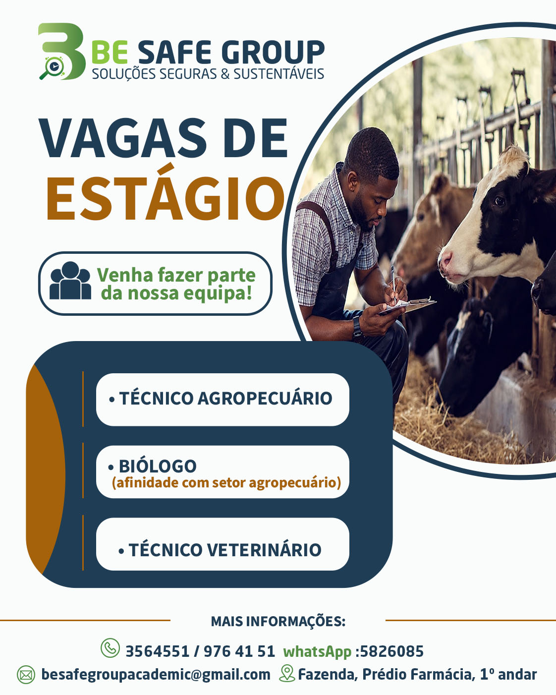 VAGAS DE ESTÁGIO/ BE SAFE GROUP